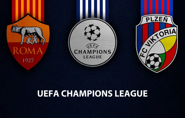 Wallpaper, sport, logo, football, AS Roma, UEFA Champions League, Viktoria Plzen, AS Roma vs Viktoria …