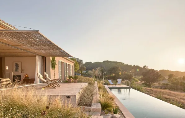 Бассейн, архитектура, Испания, Mallorca, by Ohlab - Oliver Hernaiz Architecture Lab., в сельской местности Льорет-де-Висталегре, …