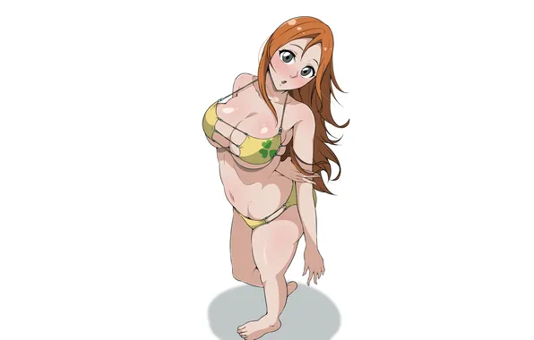 Girl, sexy, Bleach, cleavage, long hair, legs, boobs, anime