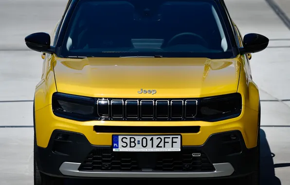 Yellow, Jeep, front view, Jeep Avenger