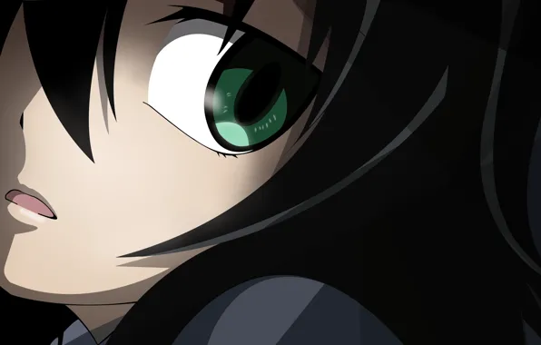 Девушка, зеленые глаза, Томоко, Kuroki, WataMote, Tomoko, Куроки, Watashi ga Motenai no wa Dou Kangaete …