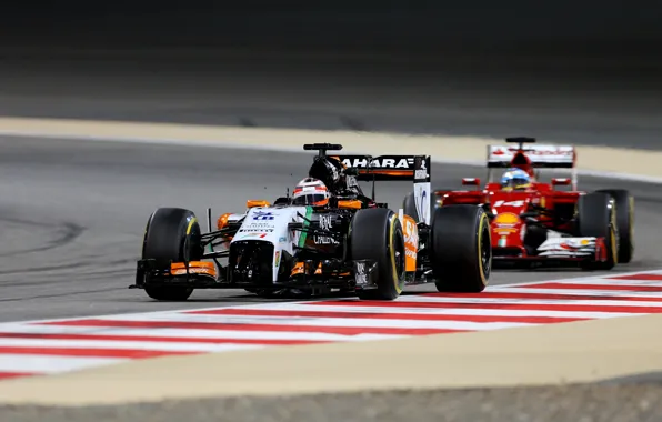 Феррари, Formula 1, Fernando Alonso, Force India, Алонсо, VJM07, Nico Hulkenberg, F14T