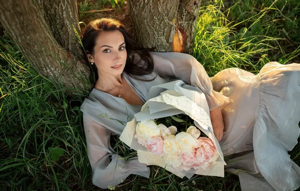 Девушка, цветы, природа, модель, фотограф Анна Аббасова