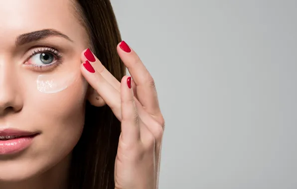 Care, woman, eye, skin