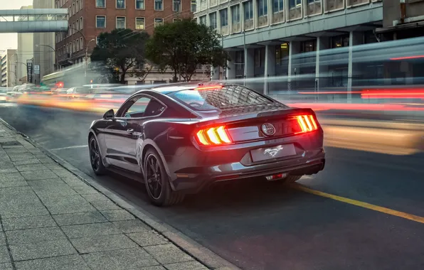 Фары, Mustang, Ford, вид сзади, Bullitt, 2019
