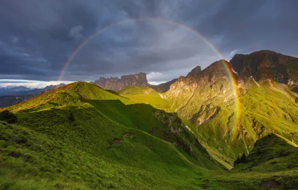 Горы, радуга, rainbow, mountains, Martin Rak