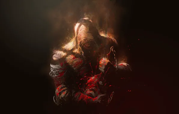 Кровь, арт, боль, scorpion, mortal kombat, fatality