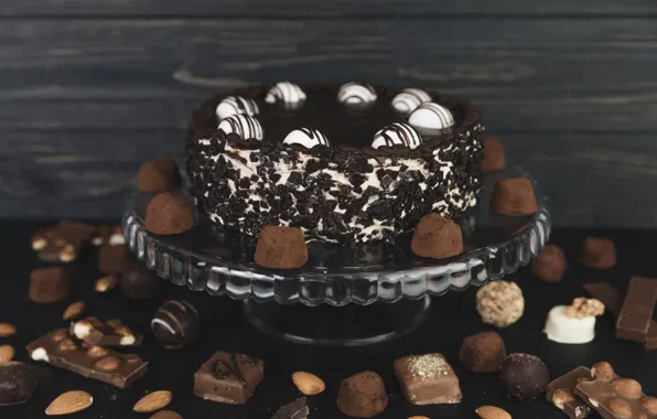 Шоколад, конфеты, торт, украшение, крем, десерт, chocolate, Sweet
