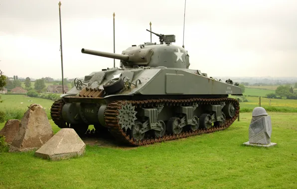 Картинка войны, танк, средний, M4 Sherman, периода, мировой, Второй, «Шерман»