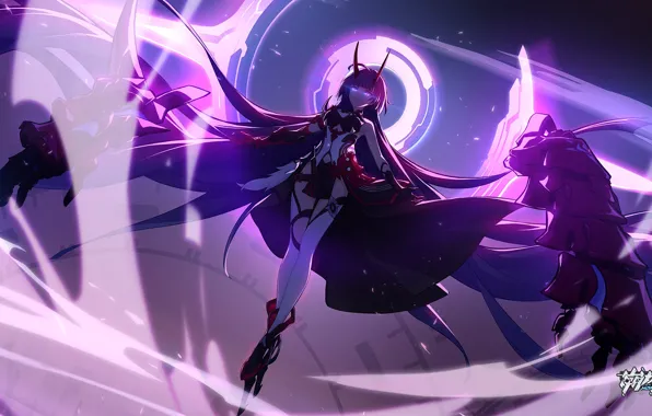 Девушка, демон, фэнтези, Honkai Impact 3rd, Raiden Mei