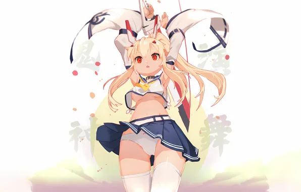 Girl, sword, sexy, lingerie, pantsu, cleavage, school uniform, panties