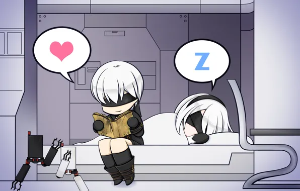 Дети, ситуация, Nier Automata