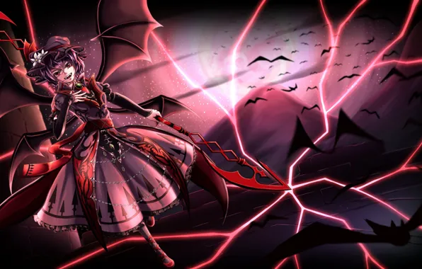 Девушка, улыбка, демон, Touhou, Тохо, Тоухоу