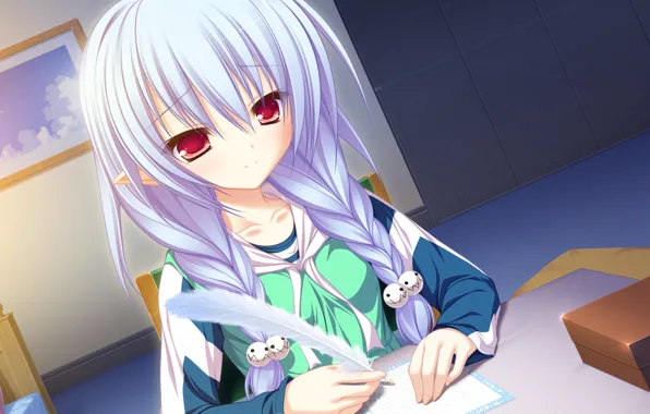 Аниме, арт, девочка, lunaris filia, уроки