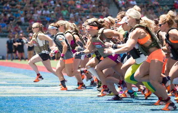 Running, athletes, crossfit games women