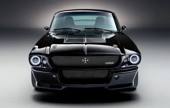 Mustang, Ford, вид спереди, 1967, электромобиль, 2019, Charge Cars