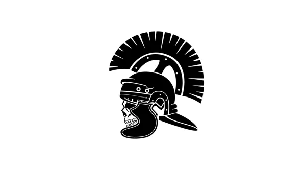 Череп, воин, шлем, skull, римлянин