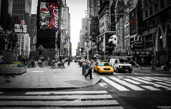 Картинка Manhattan, Times Square, New york, Taxi