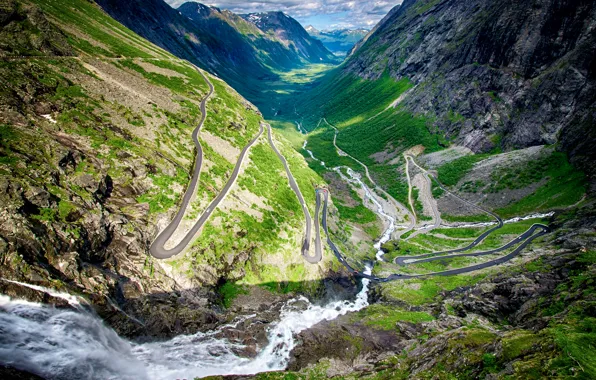 Картинка Норвегия, Norway, Лестница троллей, Trollstigen, Вестланн