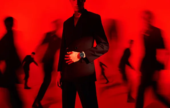 Часы, Мужчины, TAG Heuer, Swiss Luxury Watches, Красный фон, ТАГ Хойер, TAG Heuer & Porsche …