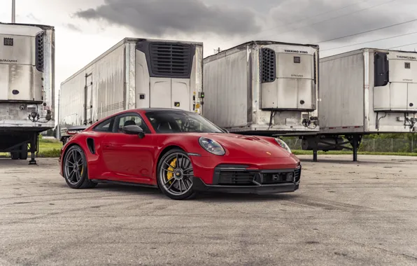 Porsche, Red, Porsche 911, Trailer, Turbo S