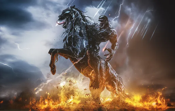 Картинка venom, film, bonded a horse