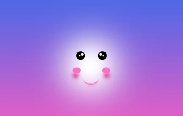 Глаза, абстракция, улыбка, рот, аниме, kawaii, арт, cute