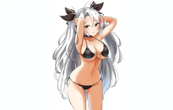Girl, sexy, cleavage, long hair, boobs, anime, beautiful, pretty
