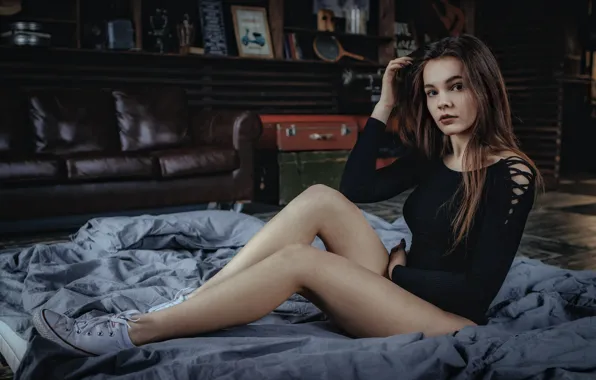 Картинка взгляд, девушка, модель, Анна Петрова, Максим Хорошилов