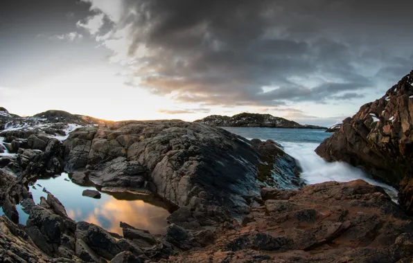 Скалы, Норвегия, фьорд