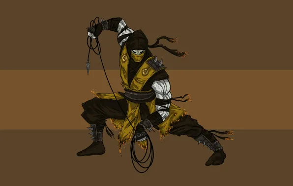 Скорпион, ниндзя, scorpion, mortal kombat