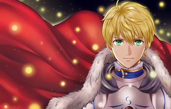 Парень, плащ, Saber, сейбер, Fate Prototype