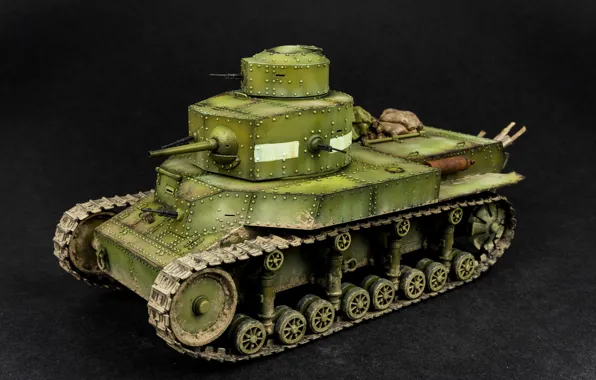 Модель, игрушка, танк, советский, средний, Т-24