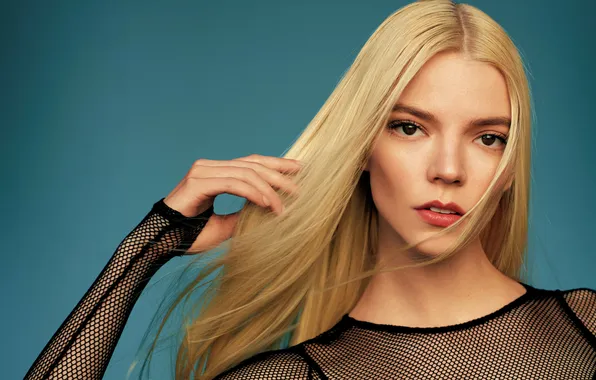 Взгляд, макияж, актриса, блондинка, Аня Тейлор-Джой, Anya Taylor-Joy