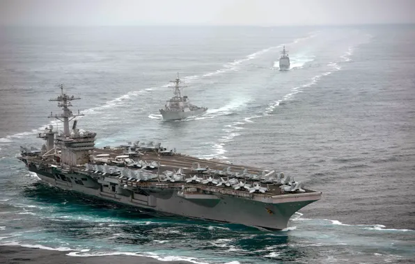 Оружие, армия, aircraft carrier, USS Theodore Roosevelt, CVN 71