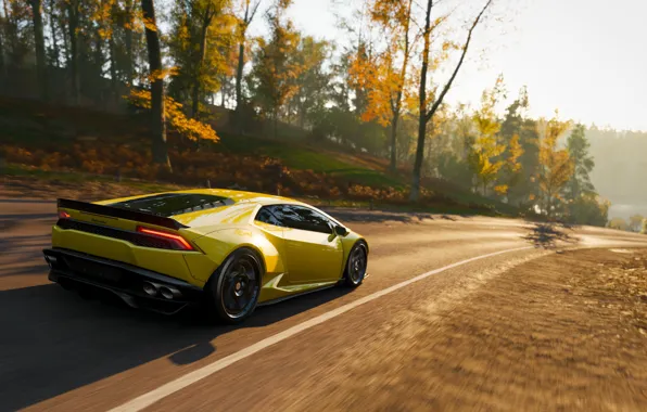 Lamborghini, cars, forza, forza horizon, autum, forza horizon 4