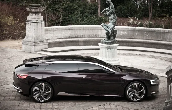 Concept, Citroën, концепт, статуя, вид сбоку, ситроен, номер 9, Numéro 9