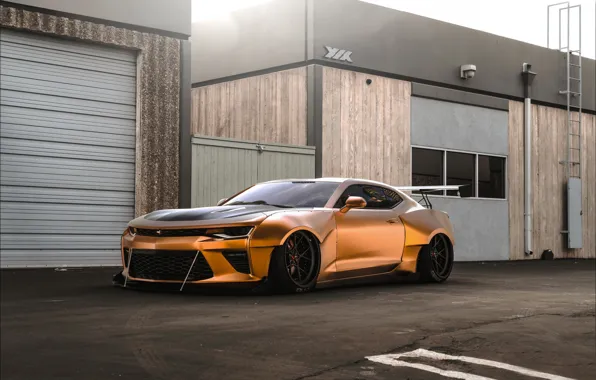 Авто, Chevrolet, Машина, Оранжевый, Camaro, Car, Золото, Auto