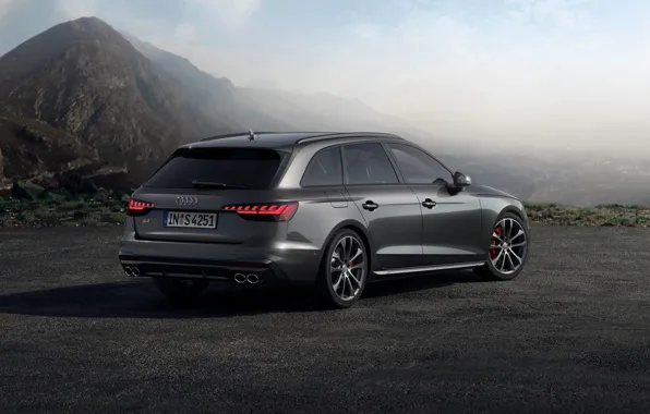 Облака, горы, Audi, универсал, 2019, A4 Avant, S4 Avant