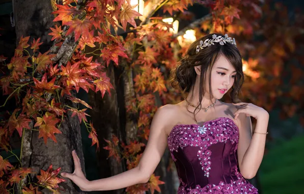 Картинка девушка, природа, фон