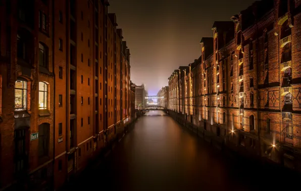 Ночь, город, Hamburg