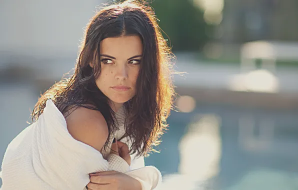 Взгляд, девушка, актриса, брюнетка, красивые глаза, Jaimie Alexander, Джейми Александер