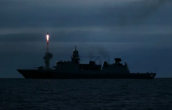 Ночь, Нидерланды, фрегат, стрельбы, HNLMS Tromp