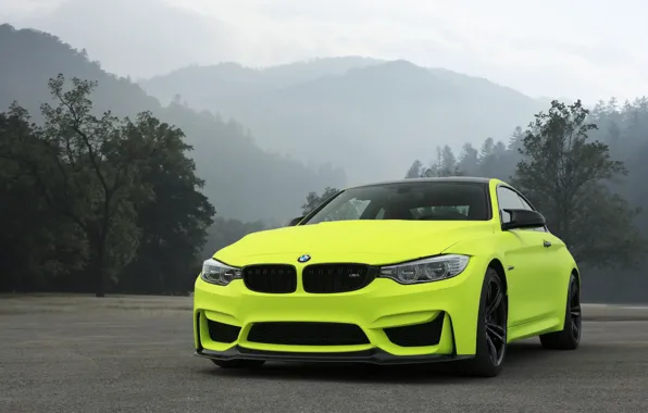 Картинка BMW, Yellow, F82, Asphalt, Sight