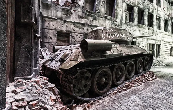 Картинка Польша, танк, T-34, Гданьск