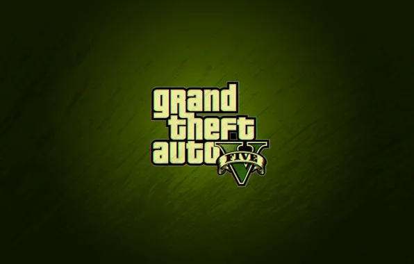 Надпись, минимализм, текстура, логотип, грязь, зеленая, grand theft auto V