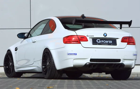 Белый, стена, бмв, BMW, wall, white, g-power, e92