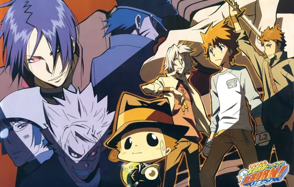 Персонажи, обложка, Katekyo Hitman Reborn!, Учитель мафиози Реборн