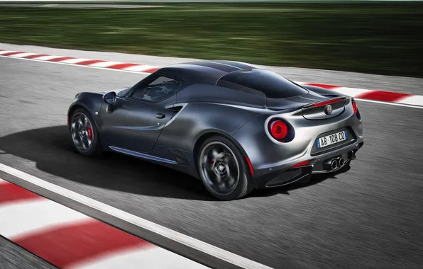 Вид сзади, гоночный трек, 2018, Competizione, Alfa Romeo 4C