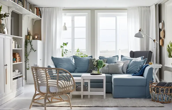 Дизайн, интерьер, софа, гостиная, sofa, looking, living, ikea